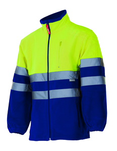 Velilla 183 - VESTE POLAIRE BICOLORE HV ROYAL BLUE/HI-VIS YELLOW