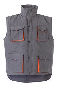 Velilla 205902 - GILET MATELASSÉ BICOLORE Grey/Orange