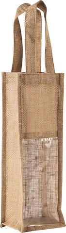 Kimood KI0267 - Sac porte bouteille en jute